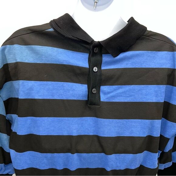 Gucci 100% Cotton Printed Striped Short Sleeve Polo Shirt w/Buttons at the Back - Picture 6 of 10